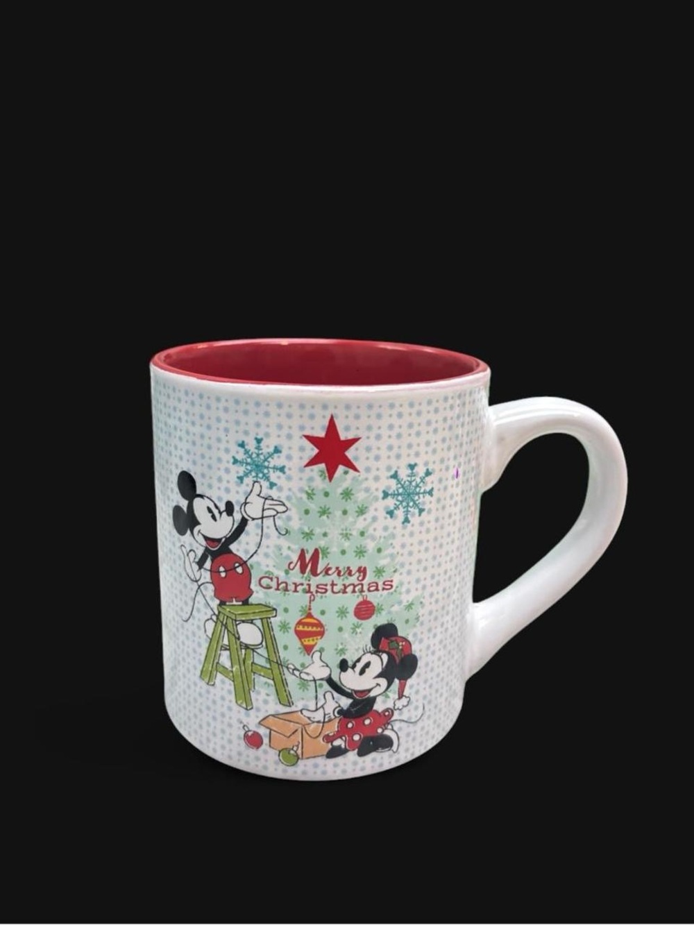 ✨Disney Mickey and Minnie Christmas mug with red interior✨